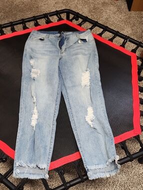 Mark Distressed Frayed Jeans Size 8 #9
